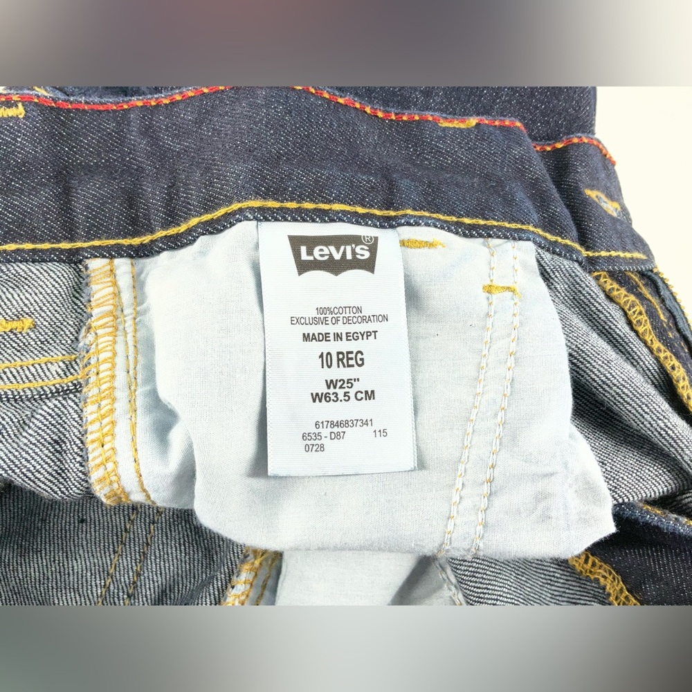 Levi's Dark Blue 6 Pocket Boys Carpenter Utility Denim Jean Shorts Size‎ 10 - Picture 3 of 10